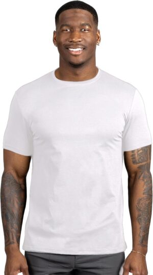 Athletic Fit T-Shirt for Men | Premium Fitted Short Sleeve Classic Performance Crewneck Slim-Fit Tshirt for Man