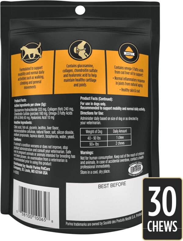 Purina Pro Plan Veterinary Joint Care Joint Supplement for Large Breed Dogs Hip and Joint Supplement - 5.29 oz. Pouch