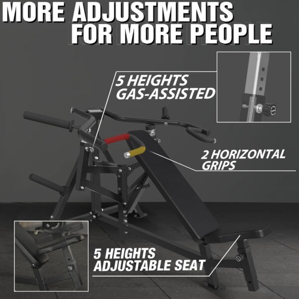 GMWD Chest Press Machine, 1250LBS Bench Press Machine with Independent Converging Arms, 7+5 Adjustable Incline Chest Press Machine for Home Gym, 30° Target Upper Chest, Black