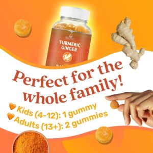 BeLive Turmeric Curcumin with Black Pepper & Ginger - 500 mg of Turmeric and Ginger Supplement for Immune Support, Healthy Skin, and Joint Health - Tropical Flavor | 60 Count