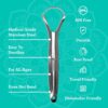 GuruNanda Tongue Scraper for Adults (2 Pack) with Travel Case, 420 Medical-Grade 100% Stainless Steel Tongue Cleaner, Aids in Fresh Breath & Oral Care