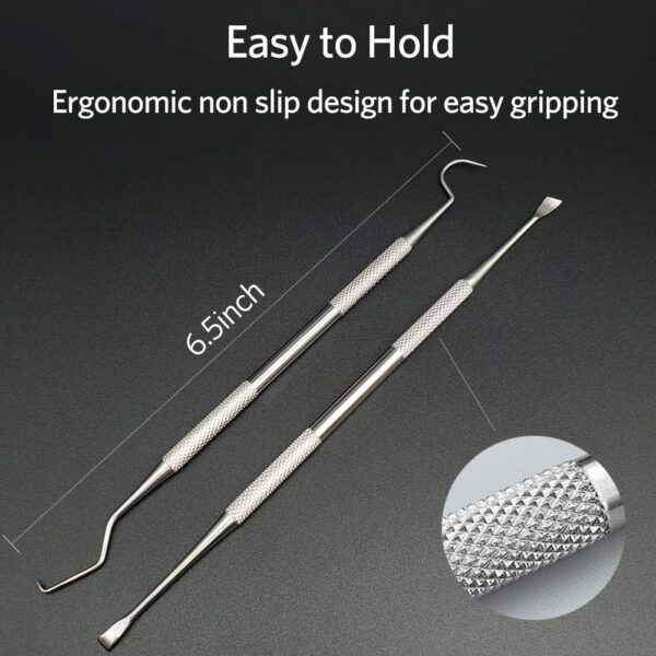 Professional Dental Tools, Langsum Stainless Steel Teeth Cleaning Tools for Dentist, Personal Using, Pets, Dental Hygiene Kit with Dental Scaler Pick, Tooth Tartar Scraper Remover and Storage Box