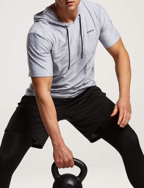 TSLA 3 Pack Men's Short Sleeve Pullover Hoodies, Dry Fit Running Workout Shirts, Athletic Fitness & Gym Shirt