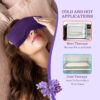 Hihealer Lavender Eye Pillow, Weighted Mask for Sleep, Yoga, Meditation, Aromatherapy Moist Heat Mask Relaxation Gifts for Women and Moms (Purple)