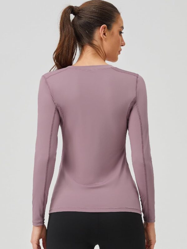 Women's 3 Pack Dry Fit Athletic Compression Base Layer Long Sleeve