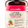 NatureWise Liver Detox Cleanse Supplement (60 servings) Triple Repair Formula with Milk Thistle, Turmeric, Reishi & Kudzu to Encourage Toxin Removal & Support Normal Function (120 Veg Capsules)