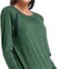 Muzniuer Long Sleeve Workout Tops for Women-Plain Long Sleeve Shirts Yoga Tops Gym Sports T-Shirt with Thumb Hole