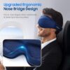 Sleep Mask, 2 Packs Premium Eye Mask for Sleeping, Total Blackout, Superior Soft Comfort, Upgraded 3D Ergonomic Designed Sleeping Mask for Home, Office, Travel, Meditation, Yoga, Blue & Pink