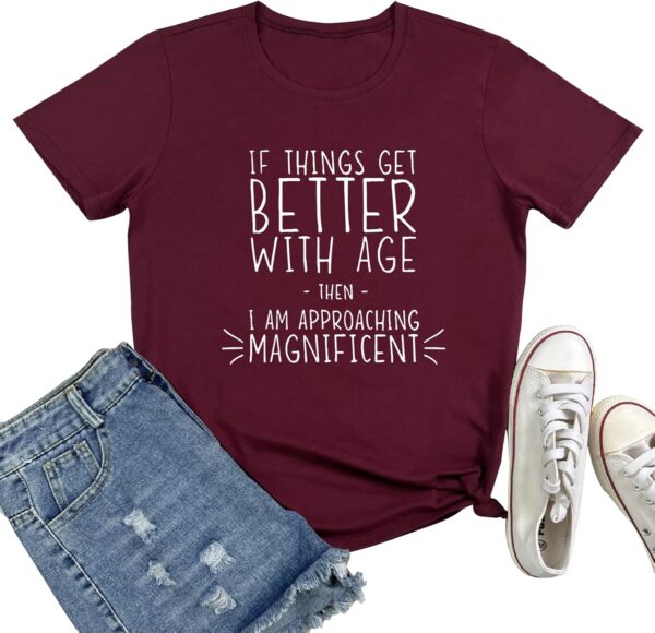 YITAN Women Cute Graphic Better Shirt Short Sleeve Tees Tops