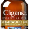 Cliganic Organic Cedarwood Essential Oil - 100% Pure Natural Undiluted, for Aromatherapy Diffuser | Non-GMO Verified (Packaging May Vary)