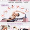 1/3 Yoga Mat Thick, Yoga Set for Beginners Include High Density Yoga Mat with Multi-loops Yoga Strap, Yoga Blocks, Booty Resistance Band Set, Door Anchor, Carring Bag & Strap