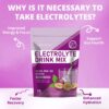 Electrolytes Powder Packets - Sugar Free, Naturally Flavored, 10 Electrolyte & Vitamins Electrolyte Drink Mix - Passion Fruit Flavors, Keto Friendly, Vegan, Non- GMO, 18 Packets