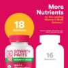 SmartyPants Organic Women's Multivitamin Gummies: Biotin, Probiotics, Methylfolate, Omega 3 (ALA), Vitamin D3, C, Vitamin B12, B6, A, K & Zinc, Inositol, Gluten Free, 120 Count (30 Day Supply)