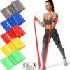 Resistance Bands Set, 5 Pcs Exercise Bands Elastic Stretch Bands for Yoga Pilates Fitness Stretching Strength Training, Workout Bands for Home Gym