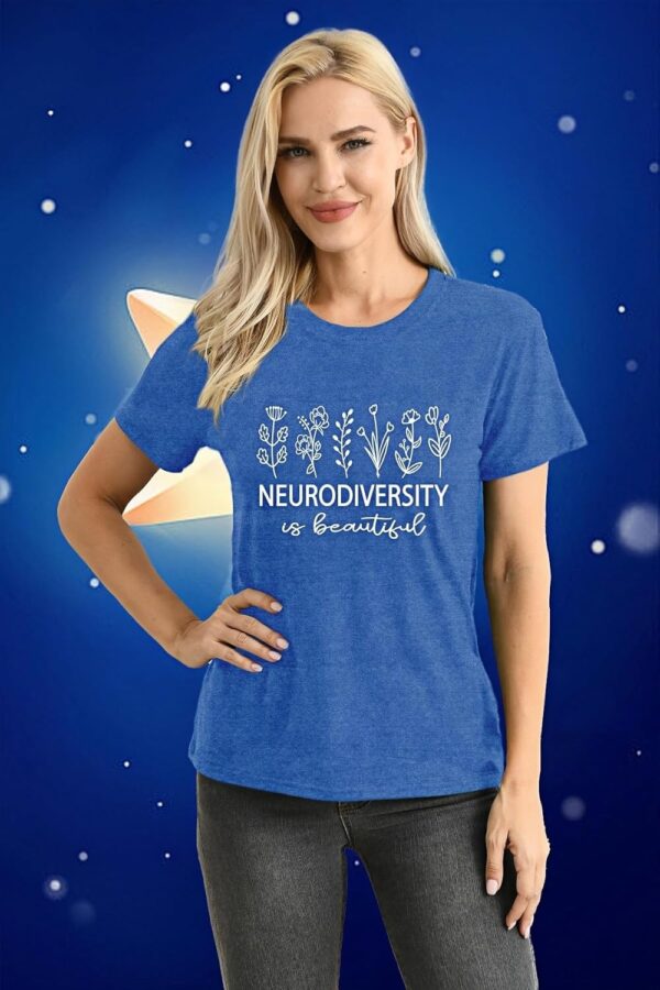 Autism Awareness Shirt Women Autistic Acceptance Puzzle T-Shirts Inspirational Special Education Tee Tops