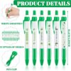 Ctosree Mental Health Awareness Pens Gifts Bulk 12 Style Green Ribbon Retractable Gel Pens Black Ink Mental Health Awareness Accessories Favors Items for Office Charity Stuffers(120 Pcs)