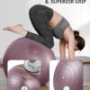 Trideer Yoga Ball - Exercise Ball for Workout pilates Stability - Anti-Burst and Slip Resistant for physical therapy, Birthing, Stretching & Core Workout, Office Ball Chair, Flexible Seating, Home Gym