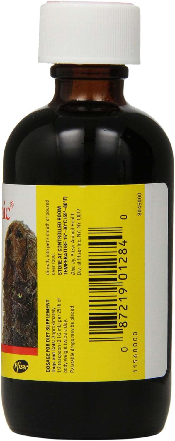 Pfizer Animal Pet-Tinic Vitamin-Mineral Supplement for Dogs and Cats, 4-Ounce