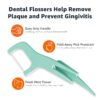 Amazon Basics Mint Dental Flossers, 90 Count, 1 Pack (Previously Solimo)