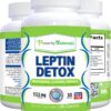 Power By Naturals Leptin Detox Cleanse for Reduce Weight - Natural Gut & Colon Cleanser, 1532mg, Acai Berry Cleanse for Men & Women, 60 Capsules, USA-Made