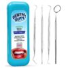 Dental Duty Dental Tools, Dental Pick for Teeth Cleaning Tools – Plaque Remover for Teeth with Teeth Cleaning Kit - Stainless Steel Dental Mirror for Teeth, Scraper and Scaler, (Aqua)