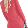 Amoretu Womens T Shirts Long Sleeve V Neck Shirts Casual Basic Tees
