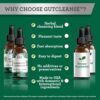 GuruNanda Gutcleanse 2-Step Kit - Dietary Supplement to Help with Digestion - Blend of Fulvic Acid, Wormwood, Clove & Neem Extract, 2x1 FlOz