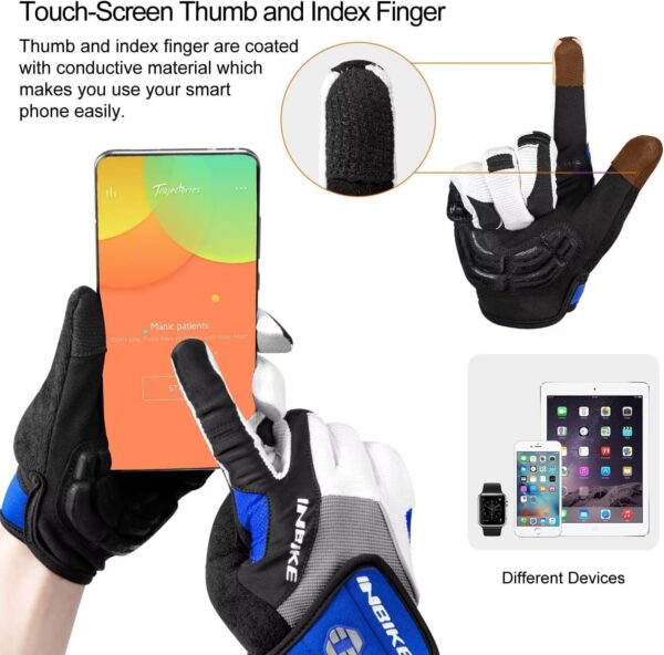INBIKE Cycling Gloves for Men/Women Bike Gloves with Touchscreen-Padded Anti-Slip Mountain Biking MTB Bicycle Gloves for Cycling/Workout/Gym/Outdoor