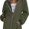 Zeagoo Womens Zip Up Hoodies Long Sleeve Fall Lightweight Hooded Sweatshirt Oversized Fleece Jacket With Pockets