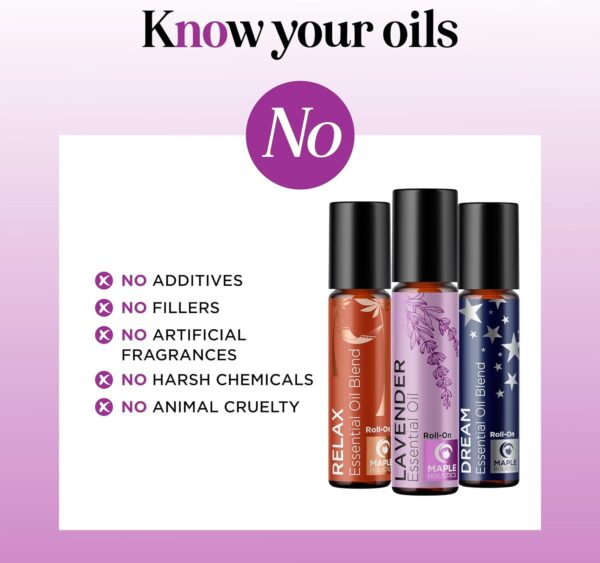 Roll on Essential Oils for Sleep - Aromatherapy Essential Oils Sets Variety Pack with Lavender Relax and Dream Sleep Essential Oil Roll Ons - Fun & Cute Wellness Gift for Young Women Teens & Girls