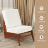 22 inches Meditation Floor Pillow, Square Large Floor Cushions for Adults, Thick Memory Foam Seat Cushions for Yoga, Living Room, Sofa, Tatami, Cream