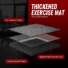 71fwThXbmlL._AC_SL1500_.jpg SUPERJARE 0.79'' Extra-Thick Exercise Equipment Mats, 6 Pcs 24 Sq Ft Rubber Top Floor Tiles with High Density EVA Foam, Interlocking Gym Flooring for Home Gym, Protective Workout Mat, Black/Grey