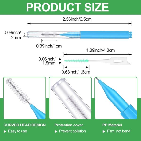250 Pcs Interdental Brush for Braces Disposable Braces Flossers Dental Picks Floss Toothpick Dental Teeth Flossing Head Oral Hygiene Flosser Toothpick Soft Cleaning Tool (Lovely Color)