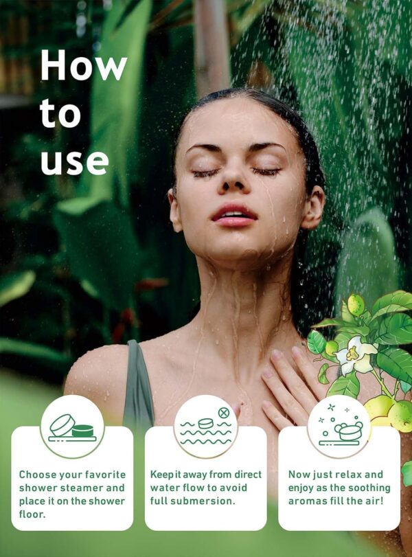 Shower Steamers Aromatherapy - Valentine's Day Gift for Women, Gift Box of 6 Premium Shower Bombs with Essential Oils, Relaxing Home Spa, Stocking Stuffers for Family, Green
