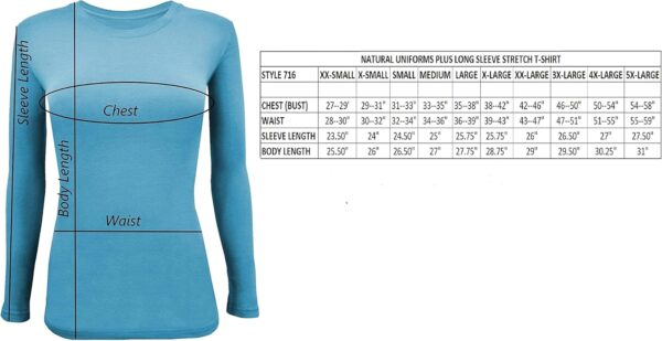 Natural Uniforms Women's Under Scrub Tee Crew Neck Long Sleeve T-Shirt