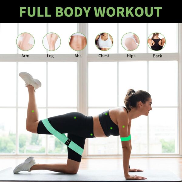 Non-Slip Fabric Resistance Bands for Working Out, Loop Exercise Bands for Booty Leg, Butt, Glute, Stretch Workout Bands for Women & Men, Hip Elastic Bands for Home Gym Fitness, Yoga, Pilates