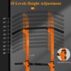 DlandHome Pull Up Bar, Power Tower Dip Bar, Pull Up Bar Free Standing with 10 Levels Adjustable Height for Home Gym Workout Equipment, Strength Training Fitness