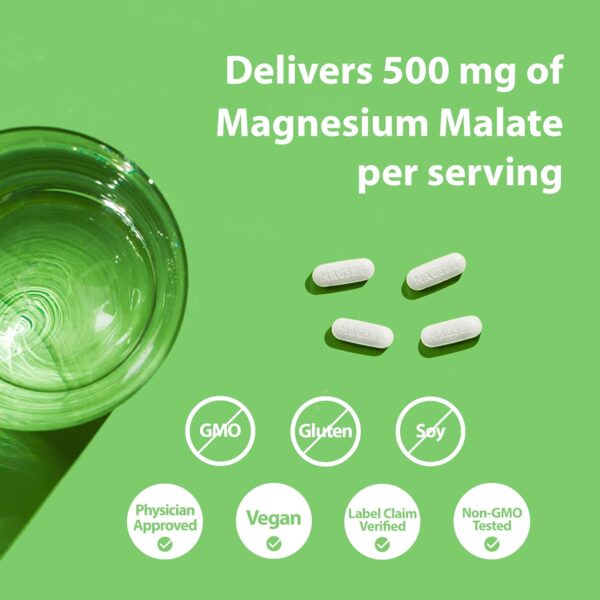 71gD53Bu9eL._AC_SL1500_.jpg Jigsaw Health MagSRT | Magnesium Supplement with Vitamin B6, Folate & B12 | 240 Tablets | 60 Servings