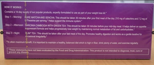HYLEYS 14 Day Weight Loss Tea – 42 Tea Bags – Garcinia Cambogia, Matcha Green Tea, Senna & Natural Flavors – Supports Weight Loss, Digestion & Metabolism