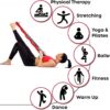 Stretching Strap with Loops - Non Elastic Stretch Band for Physical Therapy, Yoga Strap for Stretching Equipment, Stretch Bands for Exercise and Flexibility - Fascia, Hamstring & Leg Stretcher Belt