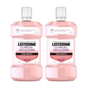 71gco7zGTgL._SL1500_.jpg Listerine Clinical Solutions Gum Health Antiseptic Mouthwash, Antigingivitis & Antiplaque Oral Rinse Helps Prevent Buildup & Kills Germs for Healthier Gums, ICY Mint, Twin Pack, 1 L, 2 Pack