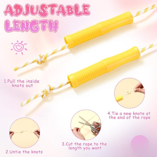 Aoriher 80 Pcs Jump Rope Bulk 7.87 ft Adjustable Stripe Skipping Rope Kids Outdoor Exercise Fitness Equipment for Back to School Class Playground Activities Set, 4 Colors