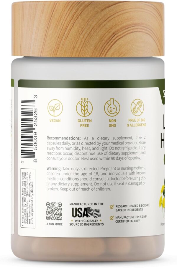 Snap Supplements Liver & Detox Support Supplement with Milk Thistle and Dandelion Leaf Extract, Vitamins, Herbs and Antioxidants Supplement for Liver Support and Digestive Health, 60 Capsules