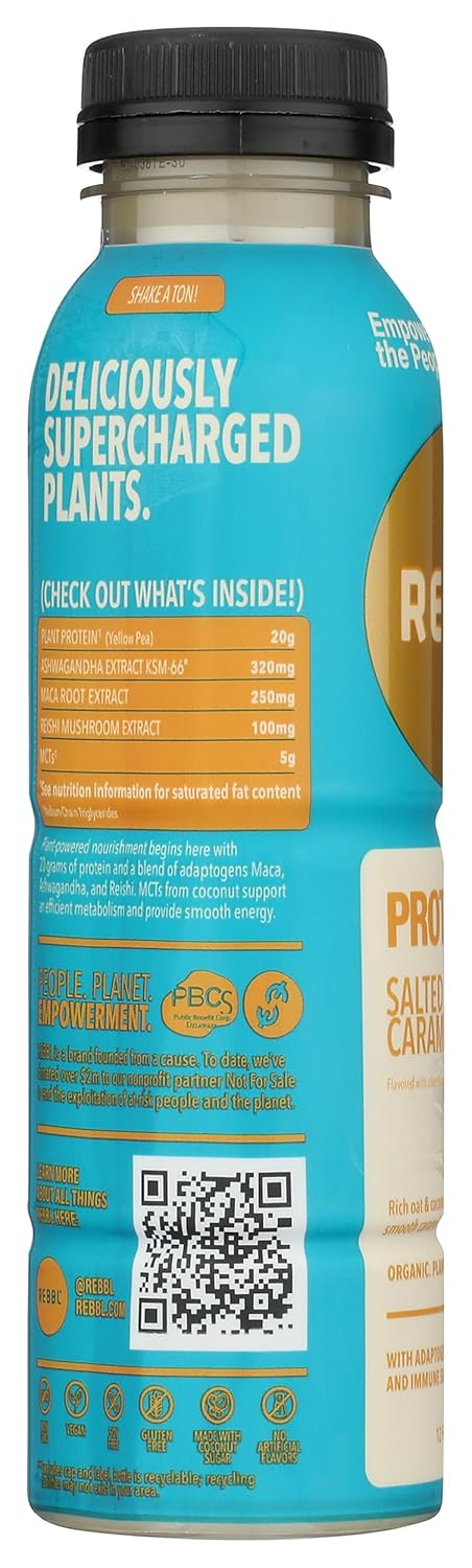REBBL Organic Salted Caramel Protein Elixir, 12 FZ