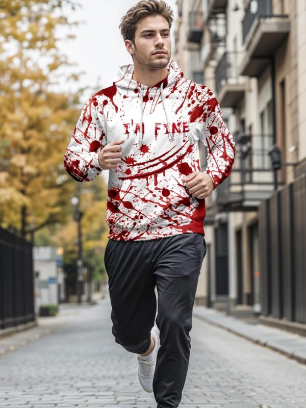 SANKILL Graphic Hoodies for Men Funny Novelty Pullover Sweatshirt Xmas Teen Boy Gifts Black red Galaxy Hoodie