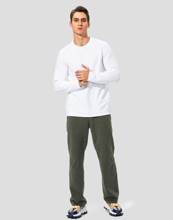 Pudolla Men's Cotton Yoga Sweatpants Athletic Lounge Pants Open Bottom Casual Jersey Pants for Men with Pockets