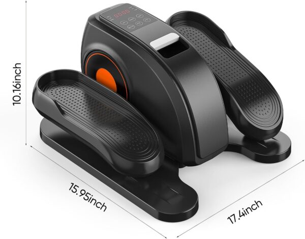 OLIXIS Under-Desk Elliptical Machine–Compact & Quiet Mini Pedal Exerciser with Adjustable Speed, LED Display, Portable Fitness Solution for Home or Office Workouts
