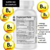 Youth & Tonic Super B Complex for Clear Mind & Healthy Energy Metabolism | Mental Focus Stress Tiredness B 100 | Support for Nervous System Vitamin B Complex