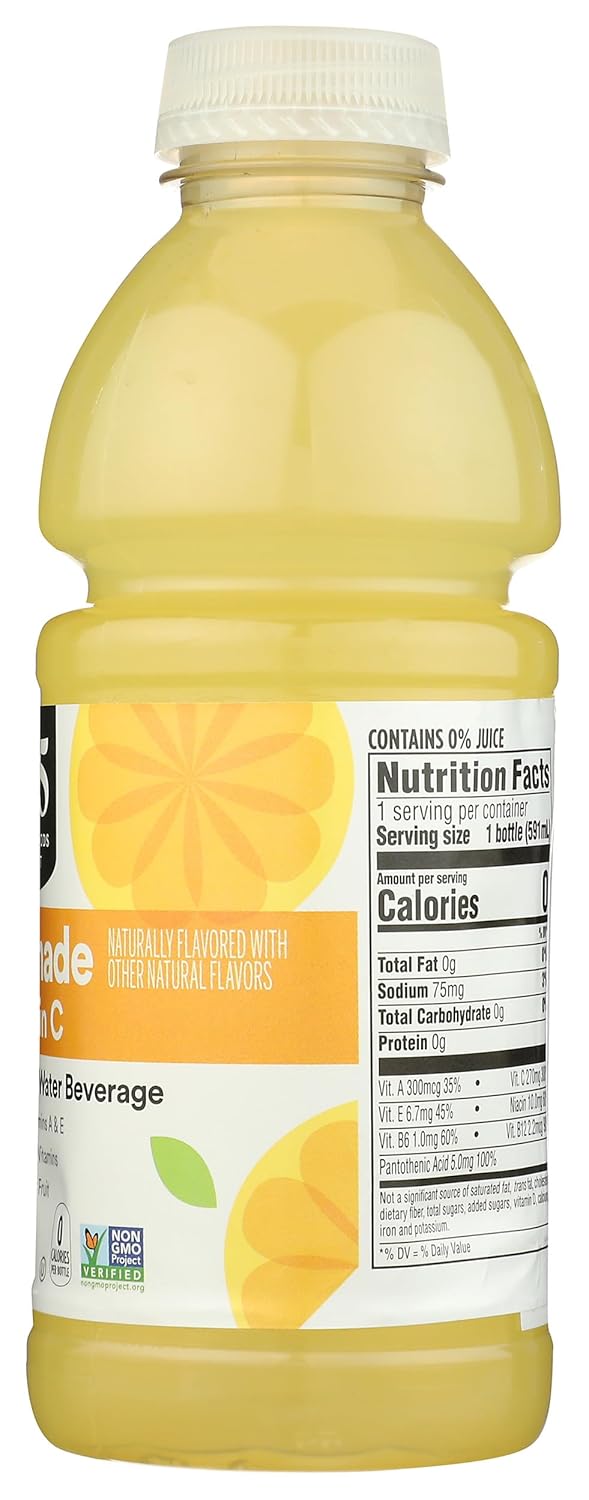 Whole Foods Market, Water Nutrient Lemonade Vitamin C No Calorie, 20 Fl Oz