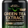 Green Tea Extract Capsules with Green Coffee Beans & Apple Cider Vinegar - Energy & Metabolism Support - Green Tea Supplement 50% EGCG - 20:1 Natural Extract - for Men & Women - 120 Vegan Capsules
